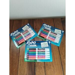 EXPO Dry‑Erase Markers Three 12 Packs  (New Sealed)